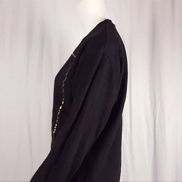 Womens Medium Black and Gold "I Can't Stop Watching Youtubers" Graphic Sweater - Picture 5 of 9